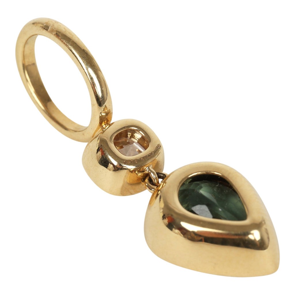 Jade Ruzzo Louise Pendant In Diamond And Tourmaline