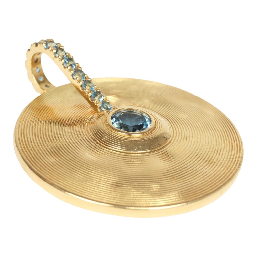 Jade Ruzzo Medium Cymbal Pendant Aquamarine