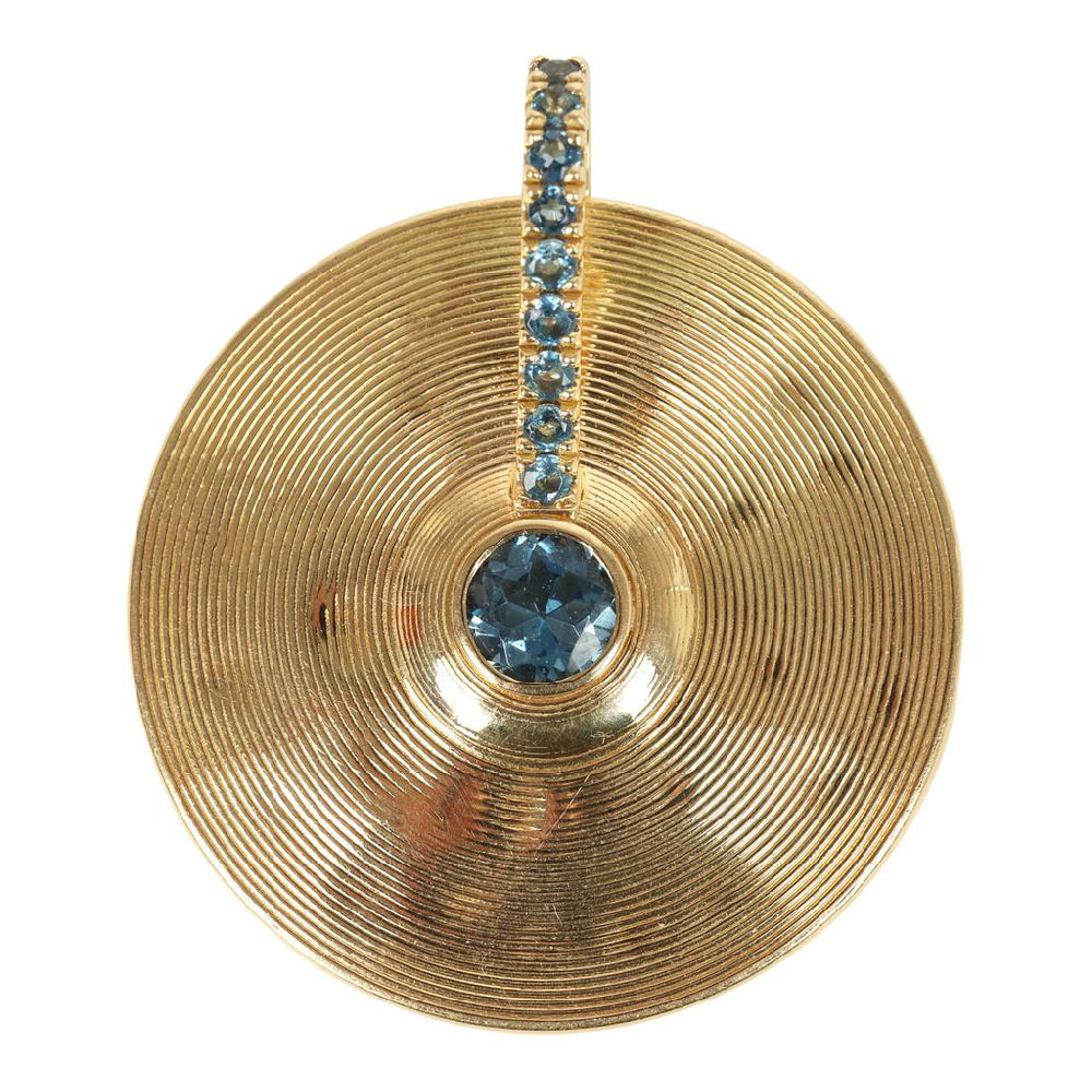 Jade Ruzzo Medium Cymbal Pendant Aquamarine