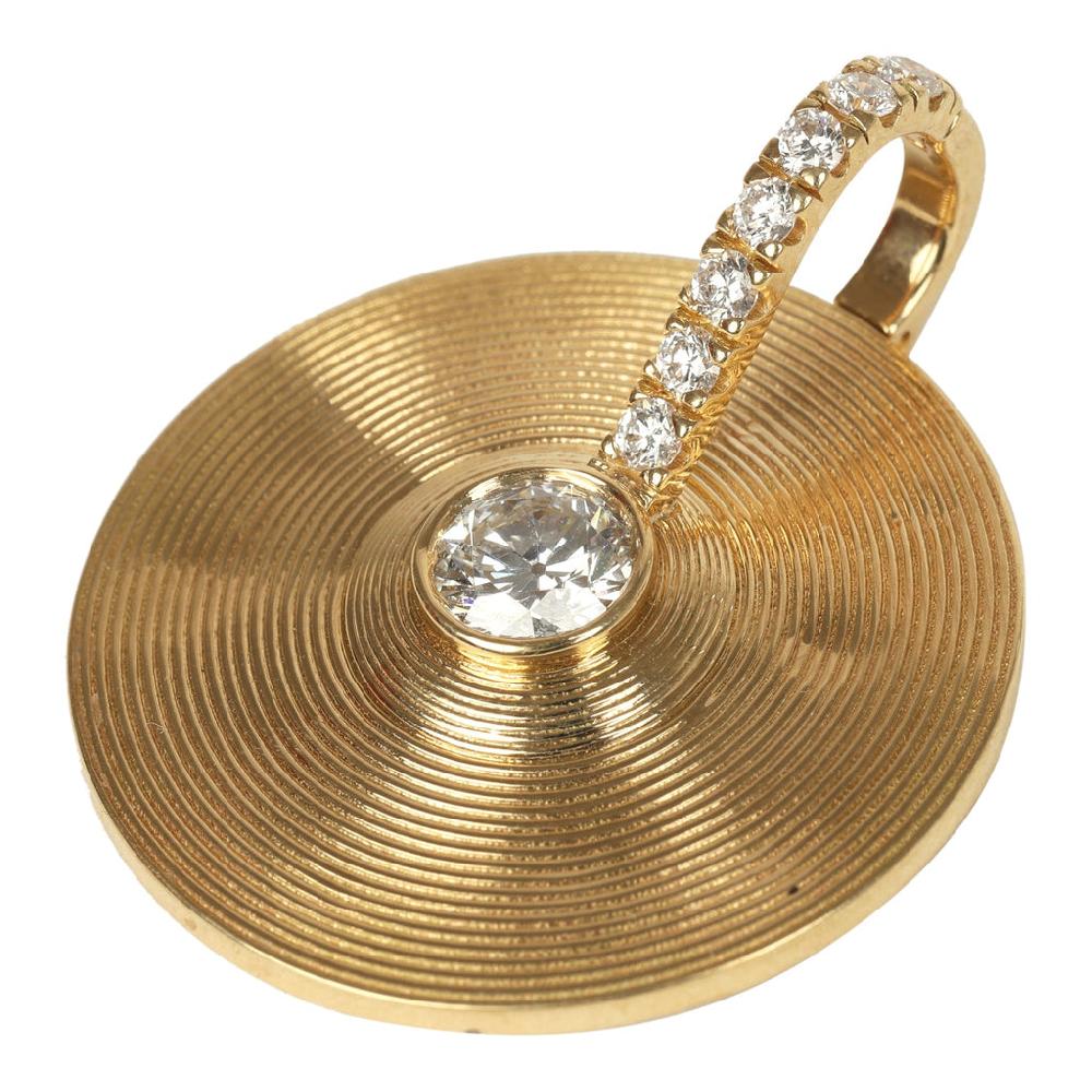 Jade Ruzzo Small Cymbal Pendant Diamonds