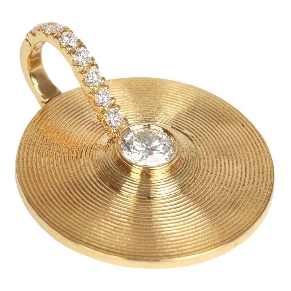 Jade Ruzzo Small Cymbal Pendant Diamonds