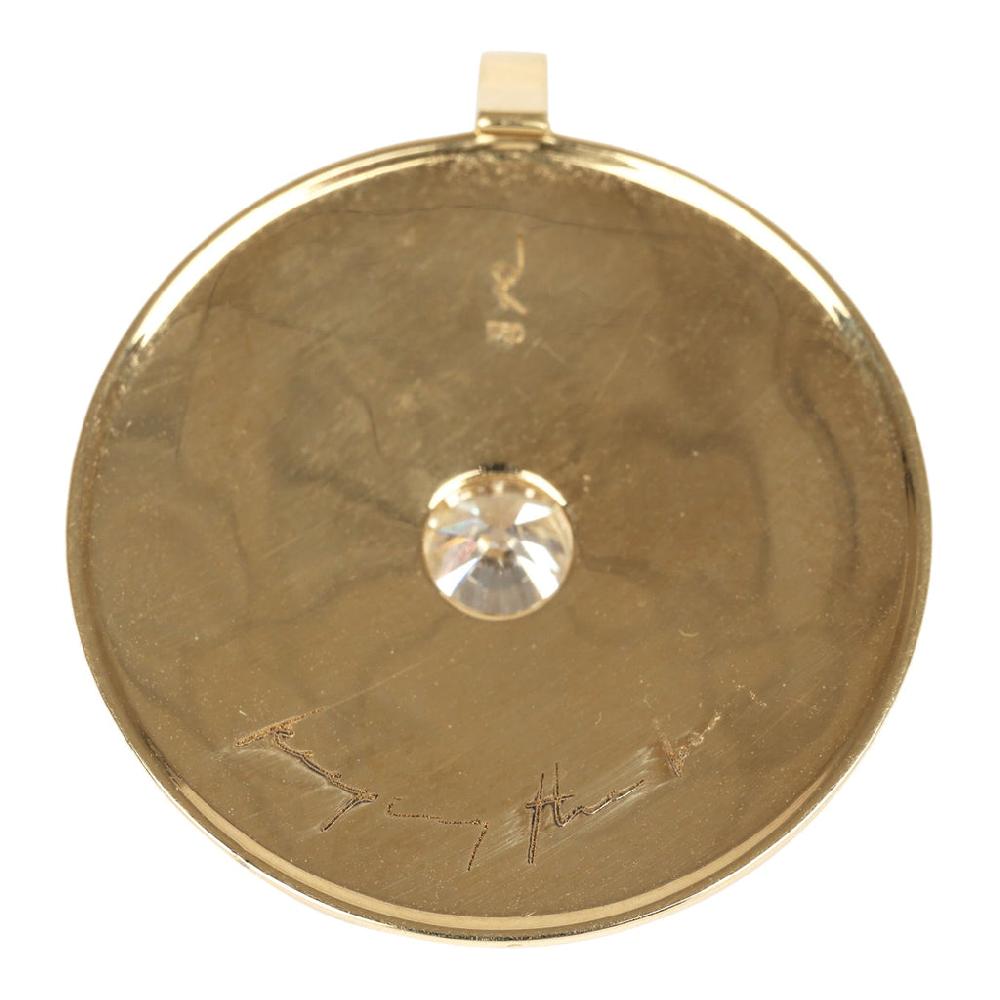 Jade Ruzzo Small Cymbal Pendant Diamonds