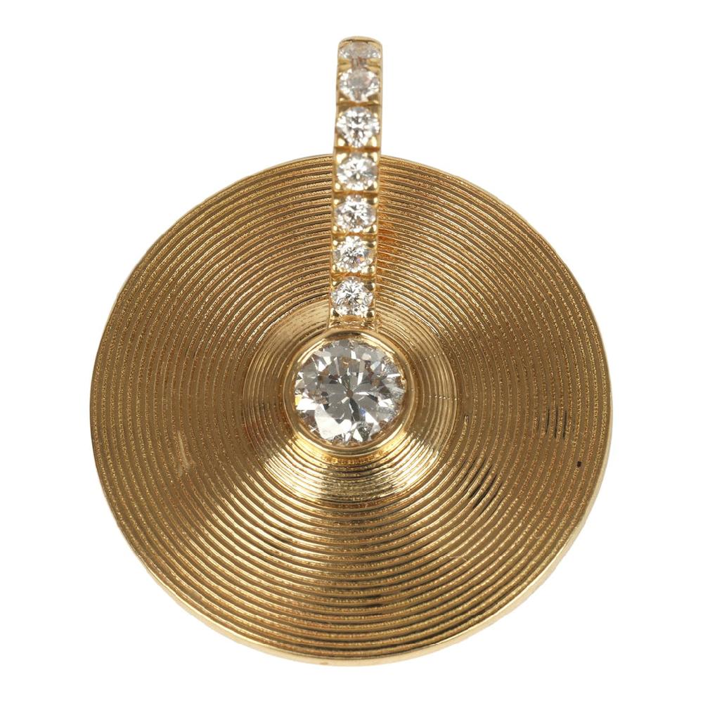 Jade Ruzzo Small Cymbal Pendant Diamonds