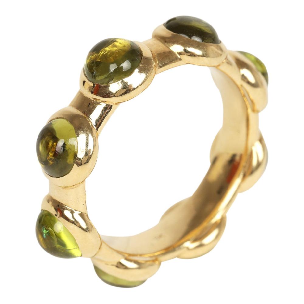 Jade Ruzzo Small Vic Ring In Peridot