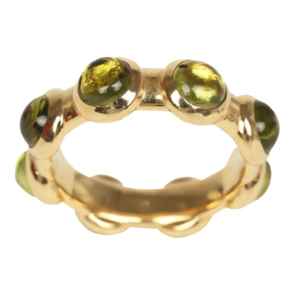 Jade Ruzzo Small Vic Ring In Peridot