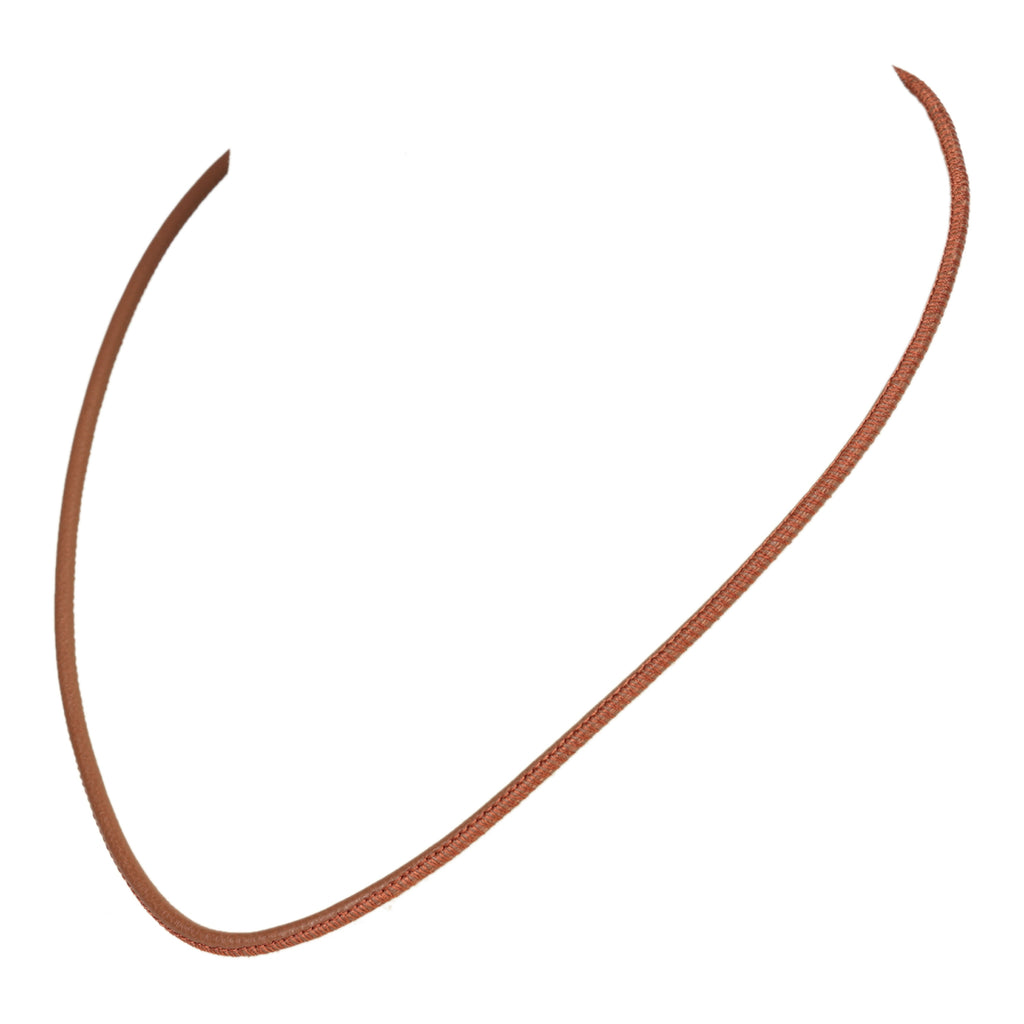 Jade Ruzzo Tobacco Leather Cord In 18k Yellow Gold