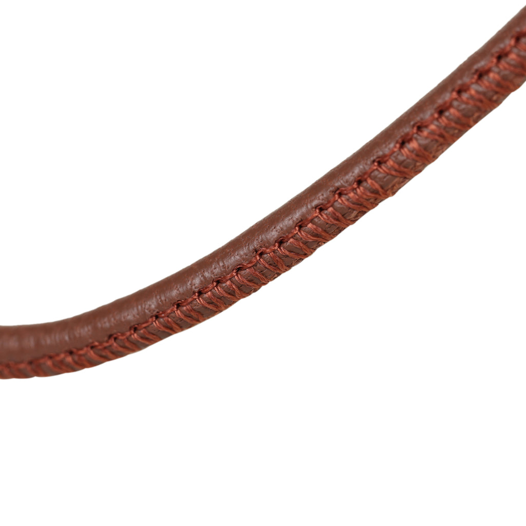 Jade Ruzzo Tobacco Leather Cord In 18k Yellow Gold