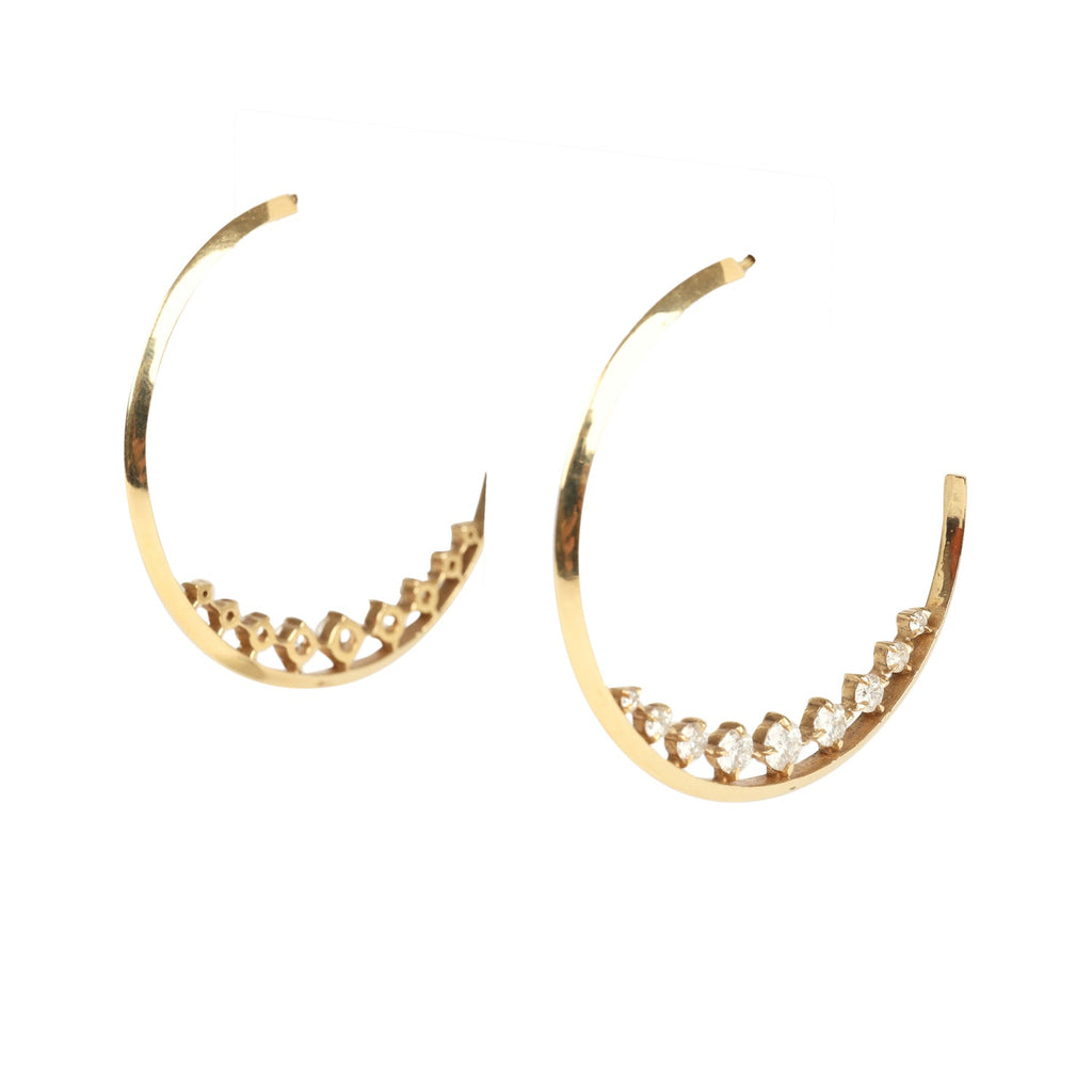 Lizzie Mandler Graduated Eclat Diamond Hoops