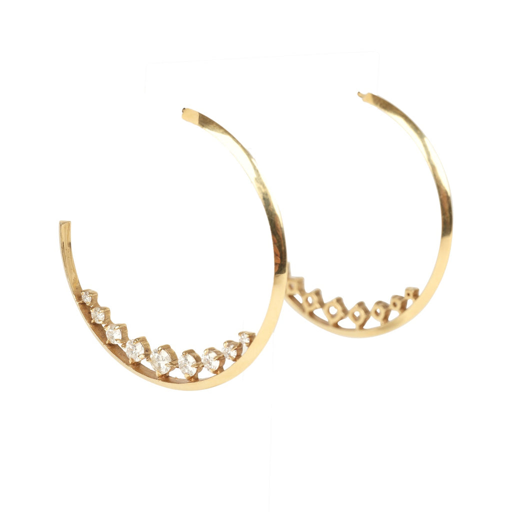 Lizzie Mandler Graduated Eclat Diamond Hoops
