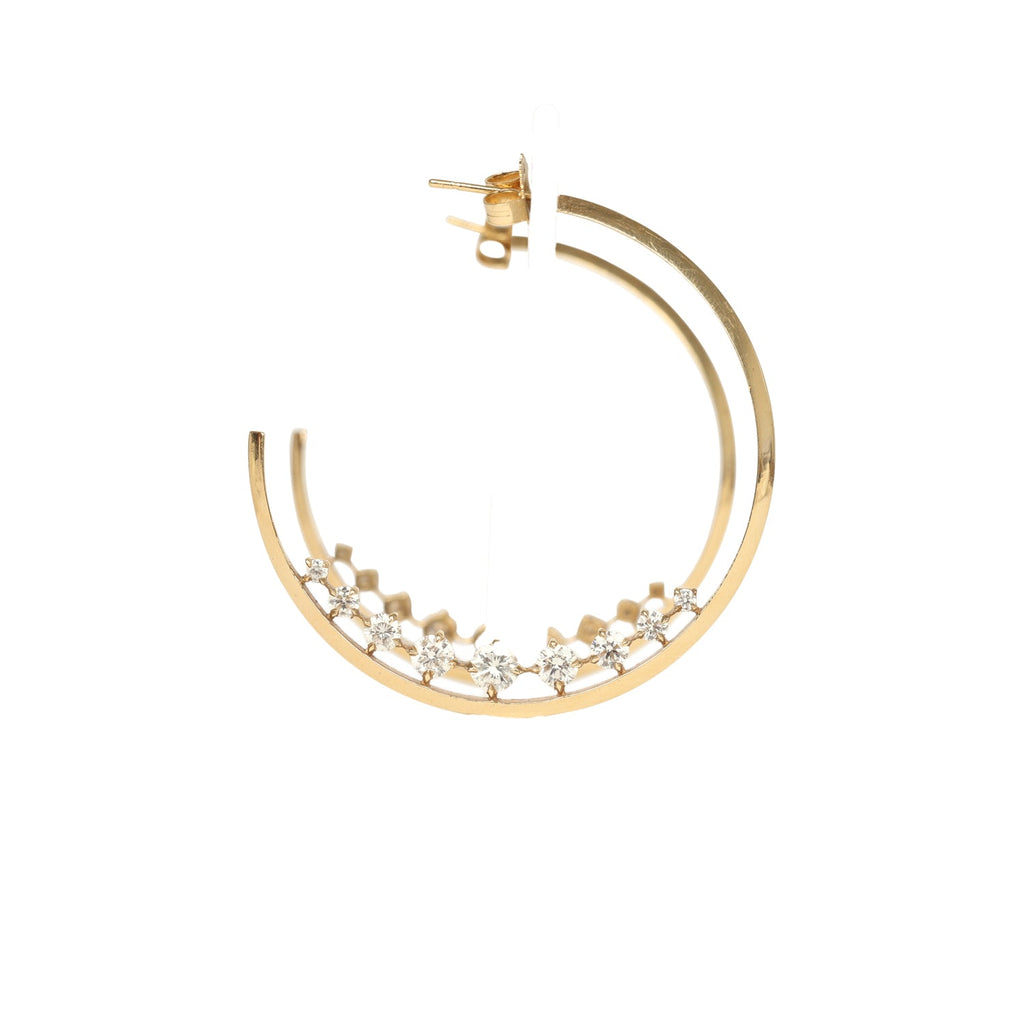 Lizzie Mandler Graduated Eclat Diamond Hoops