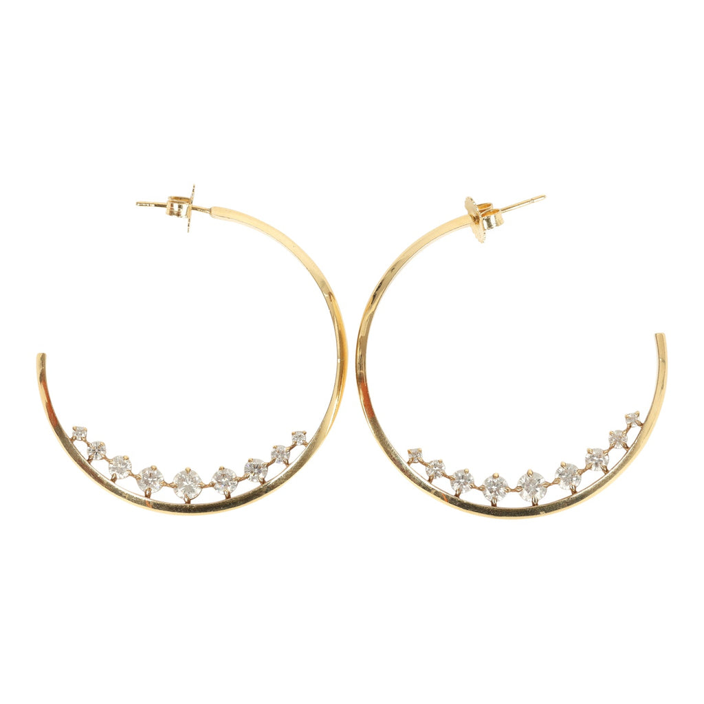 Lizzie Mandler Graduated Eclat Diamond Hoops