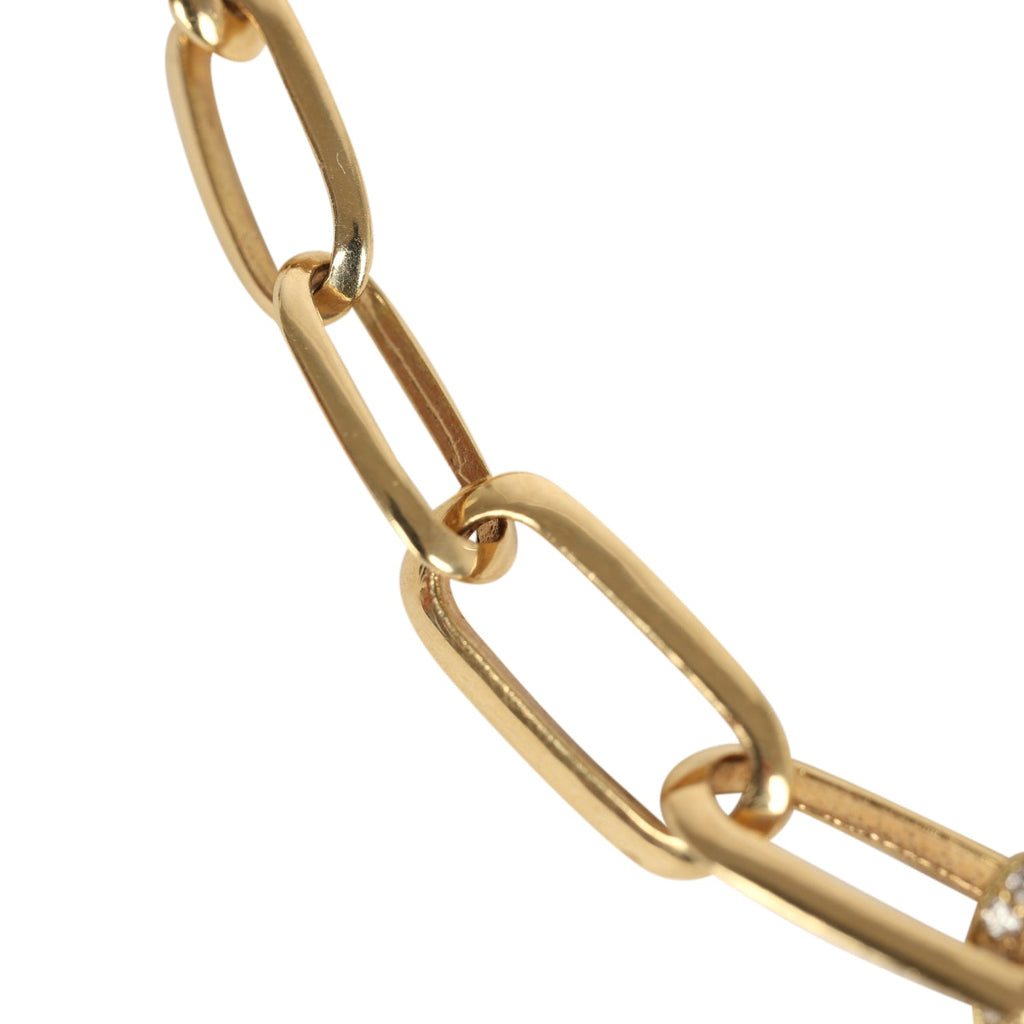 Lizzie Mandler Graduated Knife Edge Bracelet With White Diamond Center Link