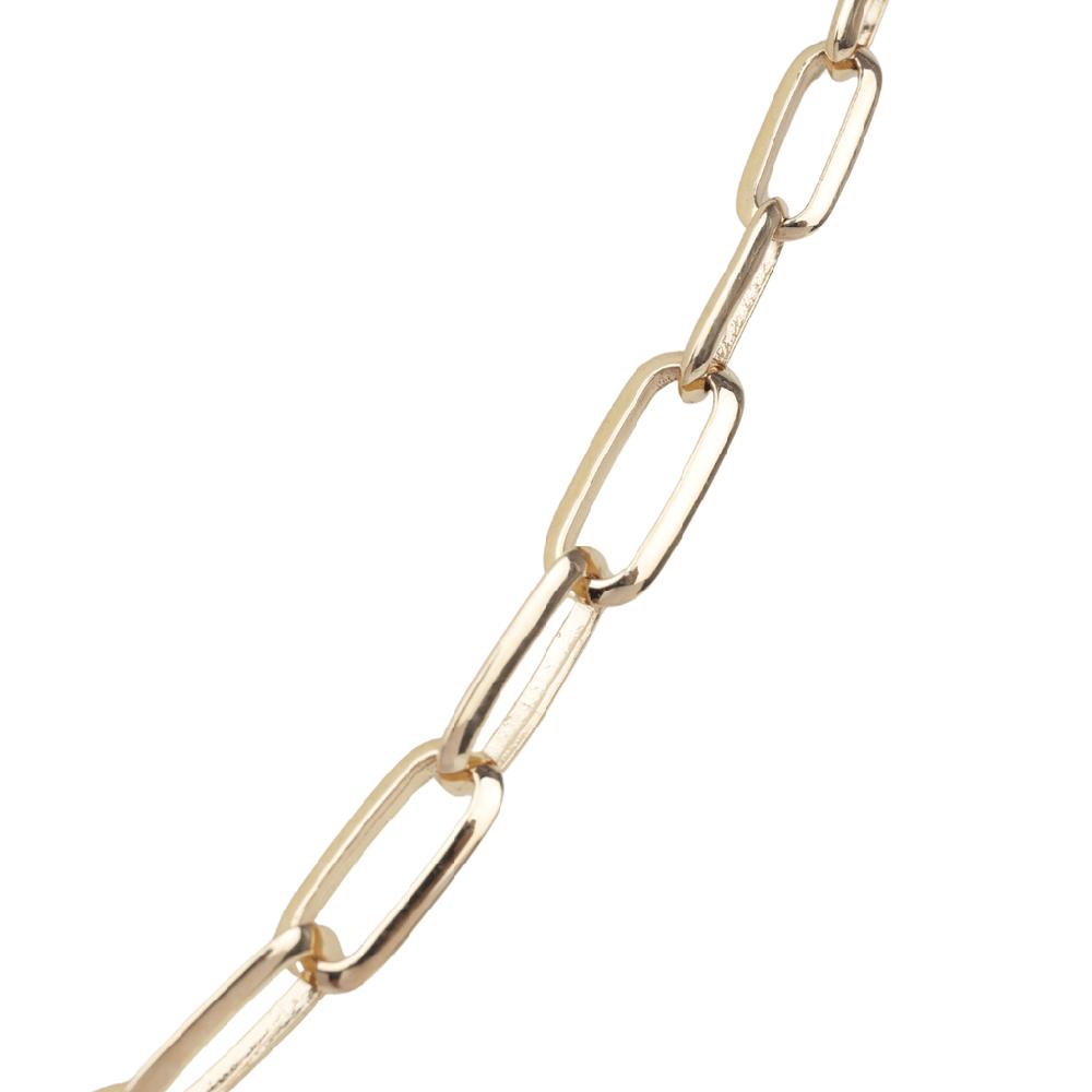 Lizzie Mandler Graduated Knife Edge Oval Link Chain Necklace