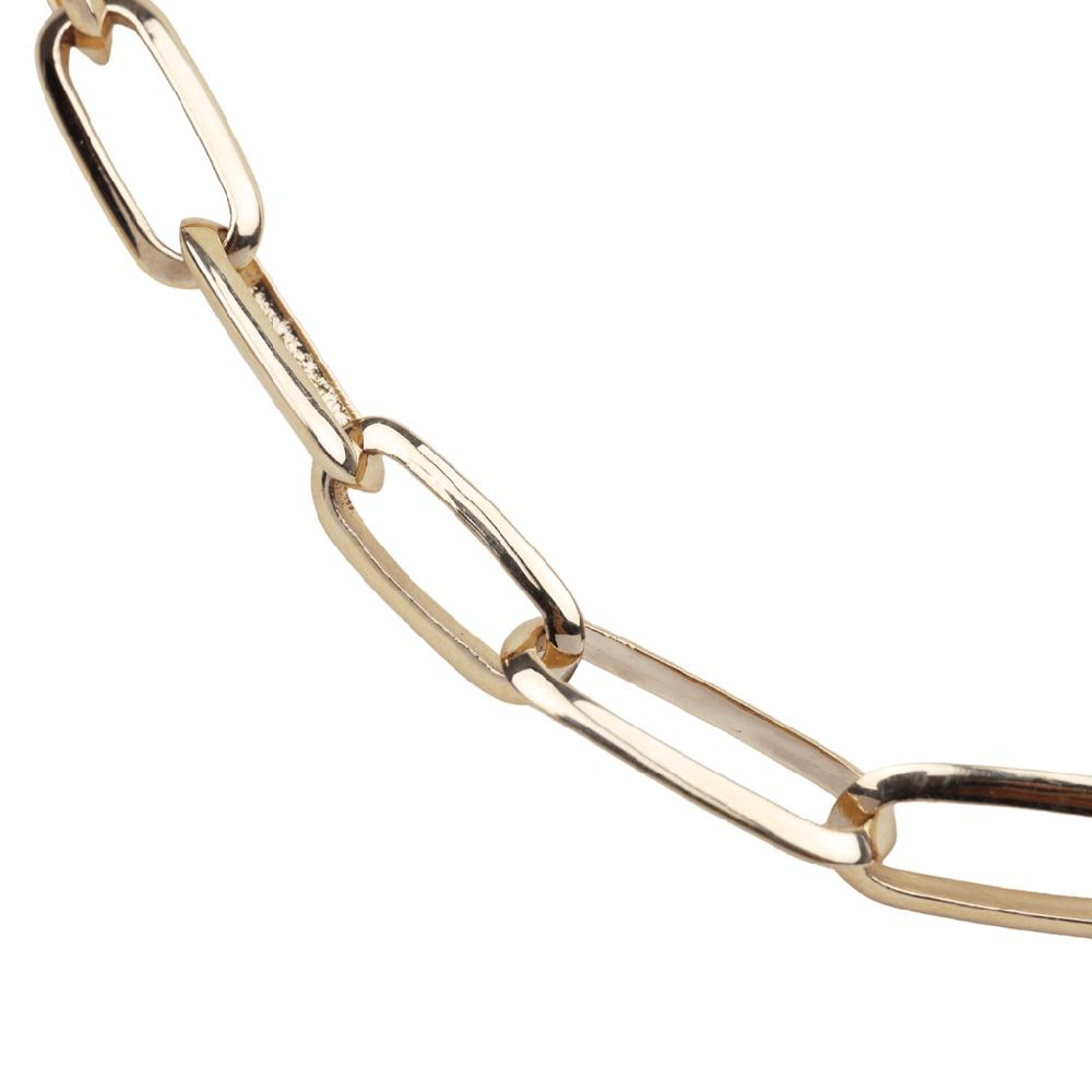 Lizzie Mandler Graduated Knife Edge Oval Link Chain Necklace