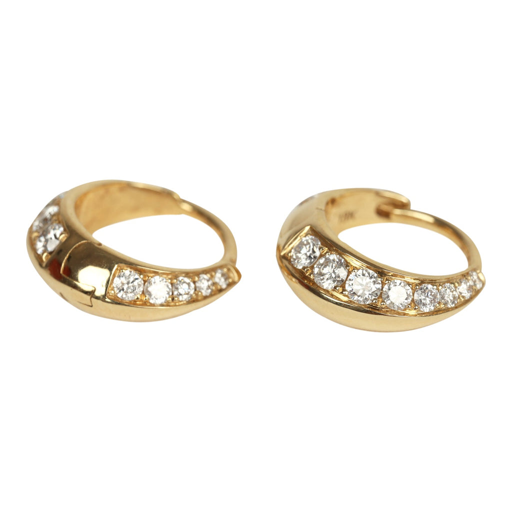 Lizzie Mandler Small Pave Crescent Hoops