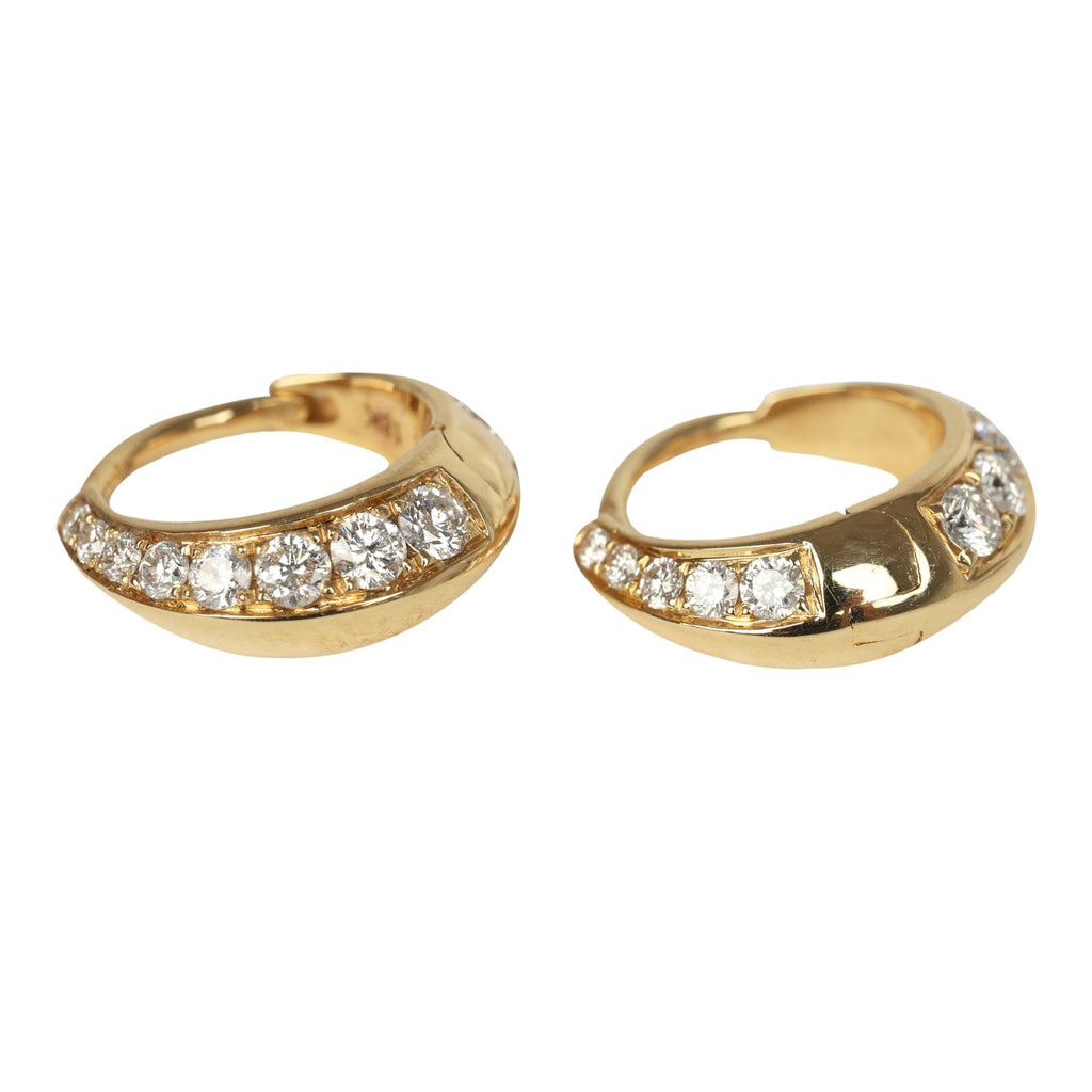 Lizzie Mandler Small Pave Crescent Hoops