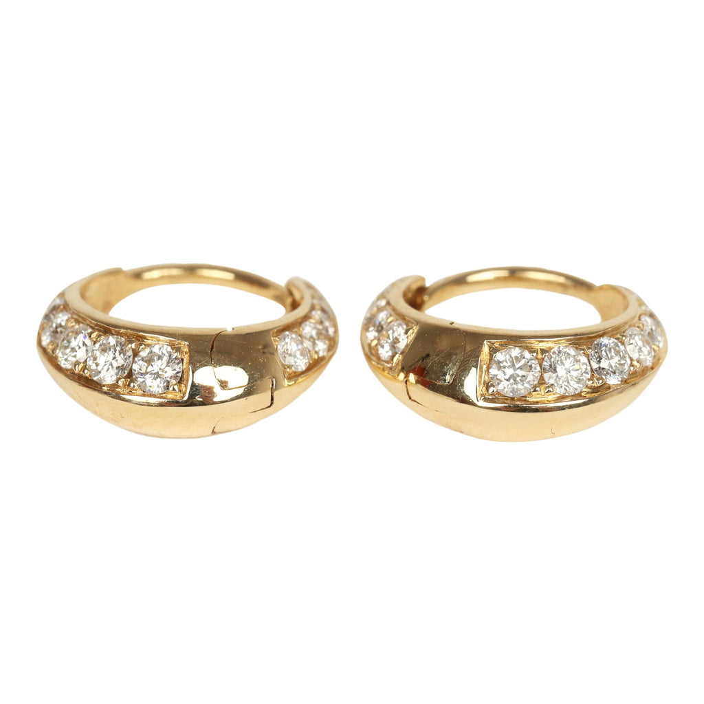 Lizzie Mandler Small Pave Crescent Hoops