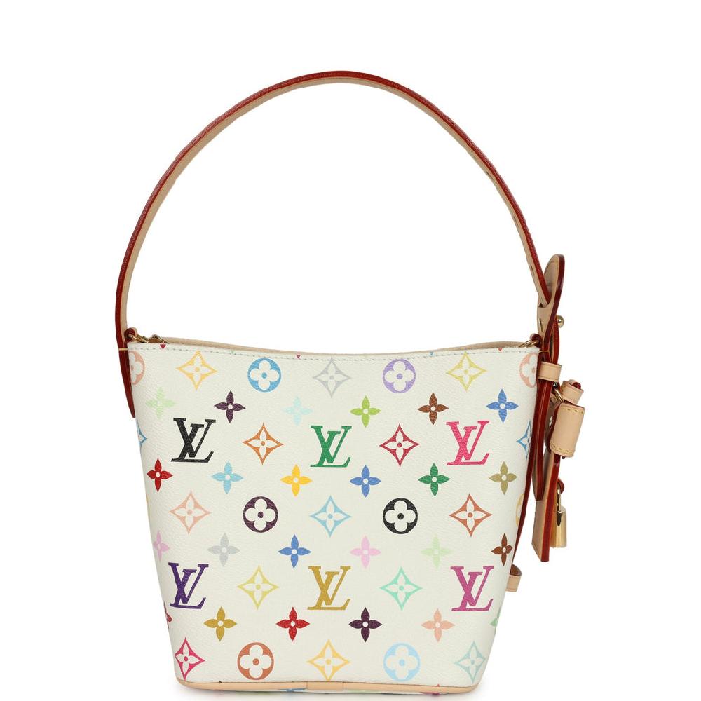 Louis Vuitton X Murakami All In BB White Multicolor Monogram Gold Hardware