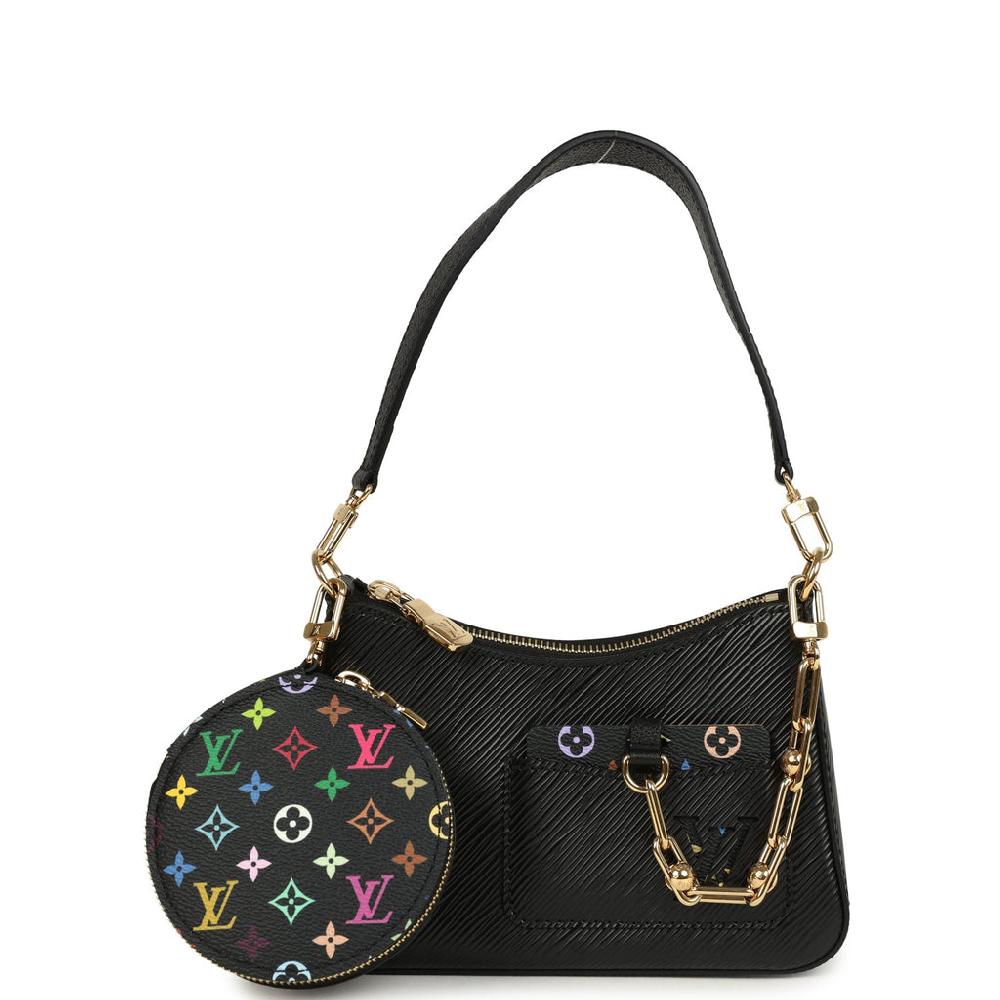 Louis Vuitton X Takashi Murakami Marellini Black Epi Gold Hardware