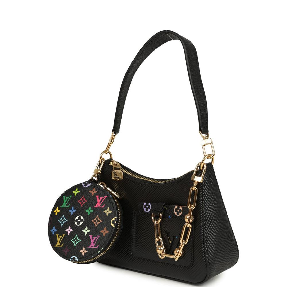 Louis Vuitton X Takashi Murakami Marellini Black Epi Gold Hardware