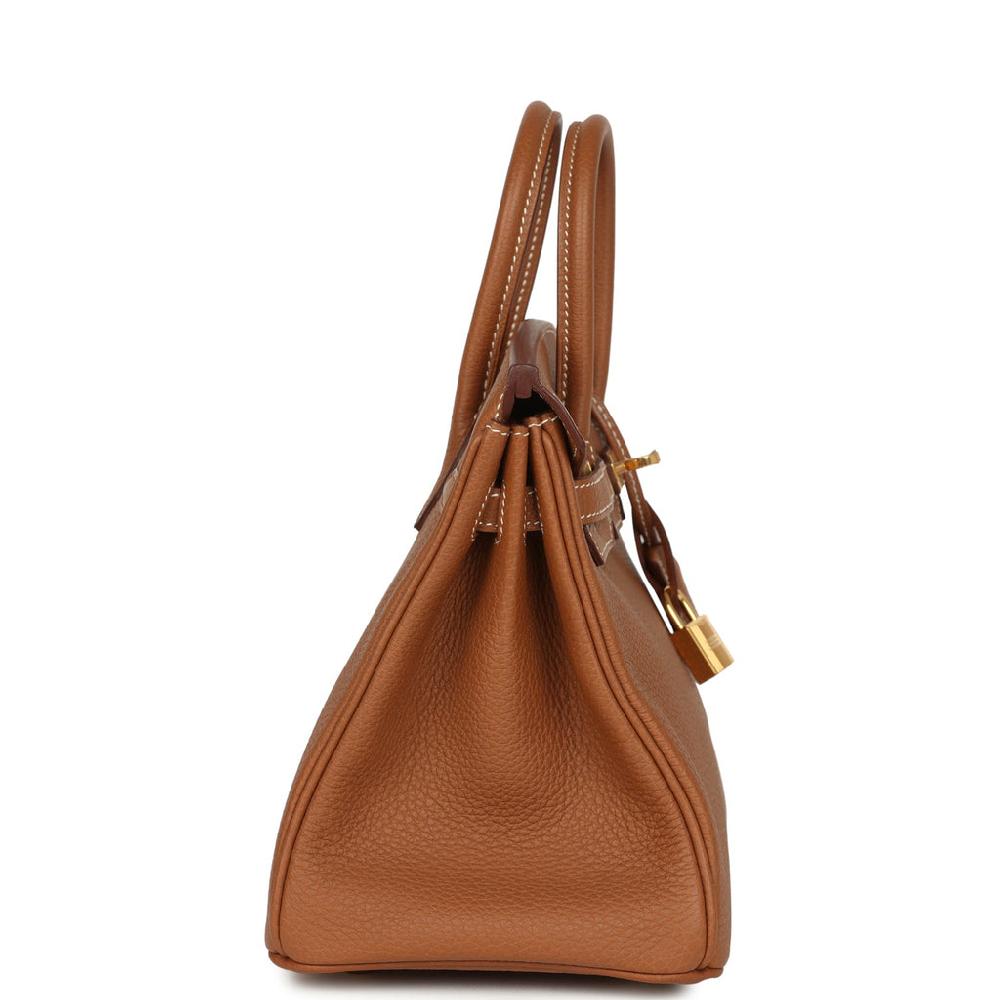 Pre-owned Hermes Birkin 25 Gold Togo Gold Hardware