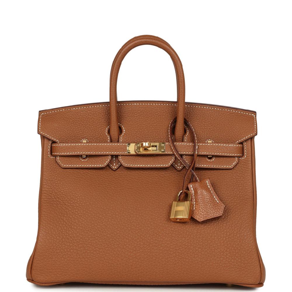 Pre-owned Hermes Birkin 25 Gold Togo Gold Hardware