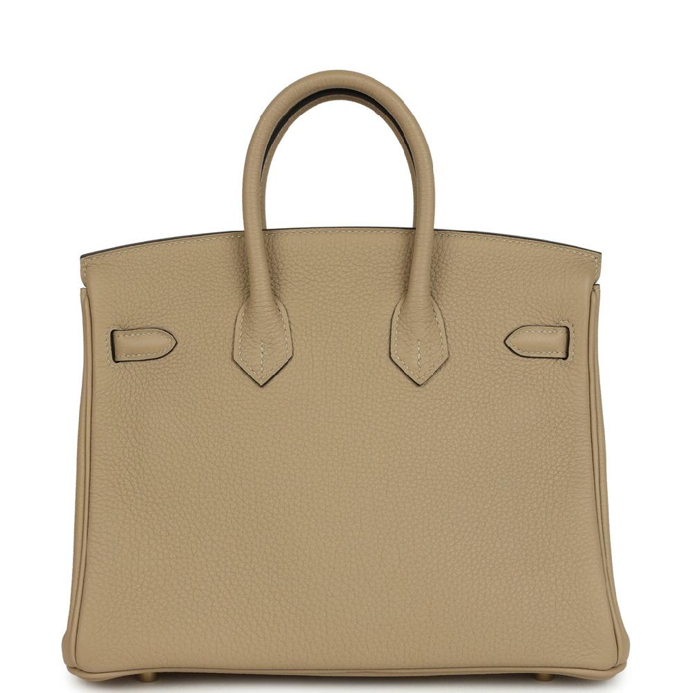 Pre-owned Hermes Birkin 25 Trench Togo Gold Hardware