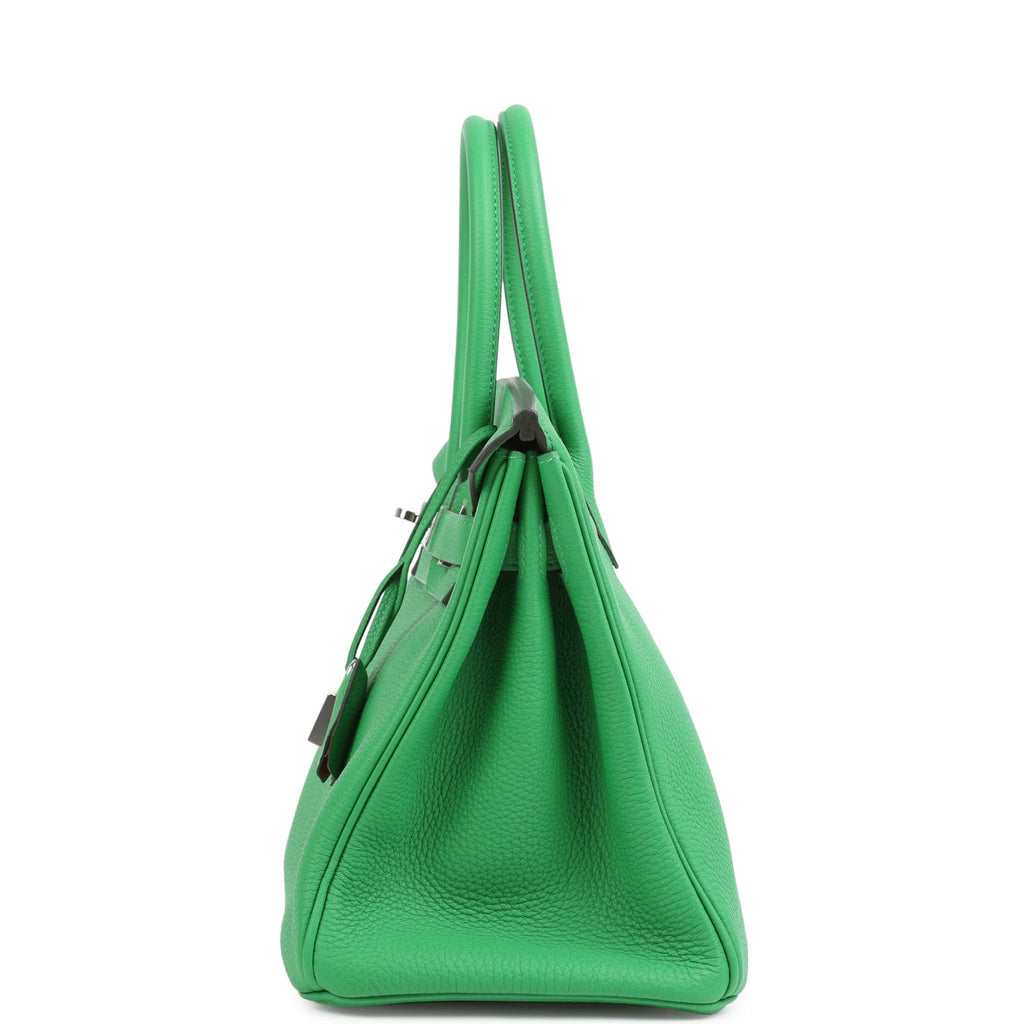 Pre-owned Hermes Birkin 30 Bambou Verso Togo Palladium Hardware