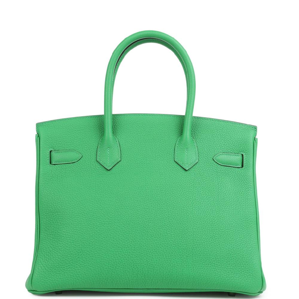 Pre-owned Hermes Birkin 30 Bambou Verso Togo Palladium Hardware