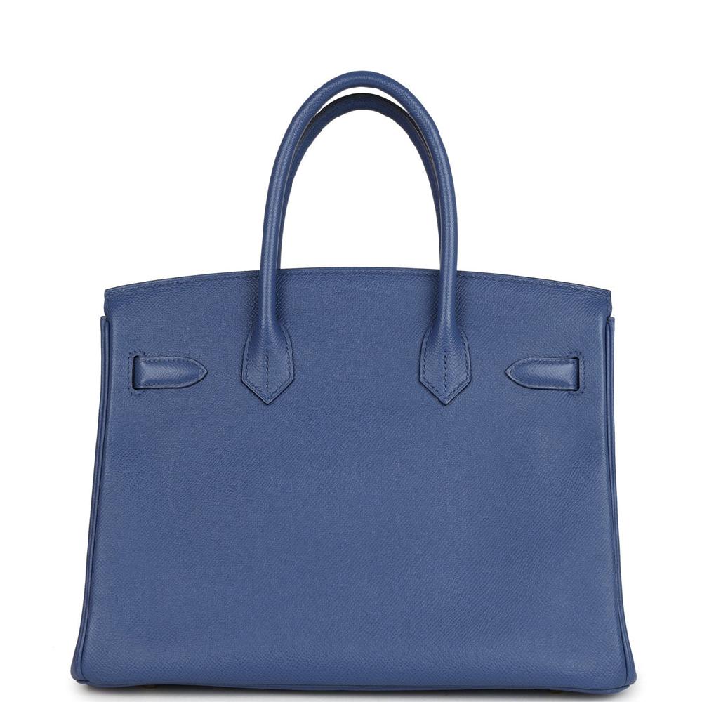 Pre-owned Hermes Birkin 30 Bleu Brighton Epsom Gold Hardware