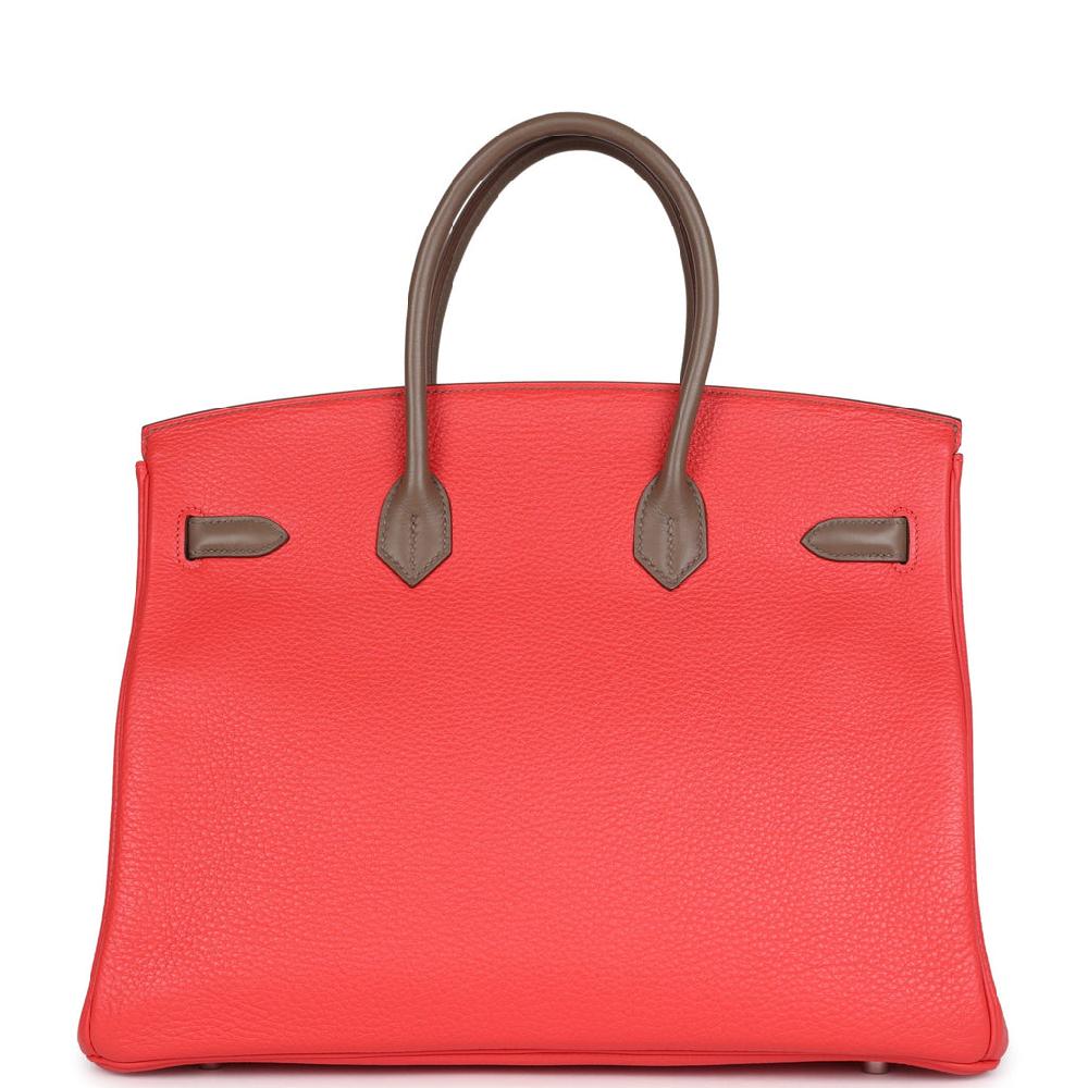Pre-owned Hermes Birkin 30 Cascade Rose Jaipur Etoupe And Argile Swift And Clemence Brushed Palladium Hardware