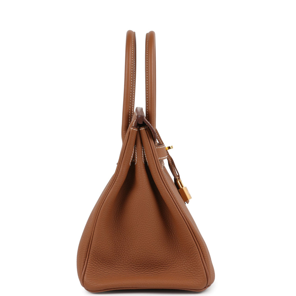 Pre-owned Hermes Birkin 30 Gold Togo Gold Hardware