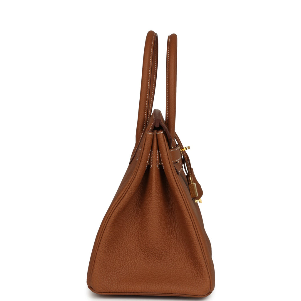 Pre-owned Hermes Birkin 30 Gold Togo Gold Hardware