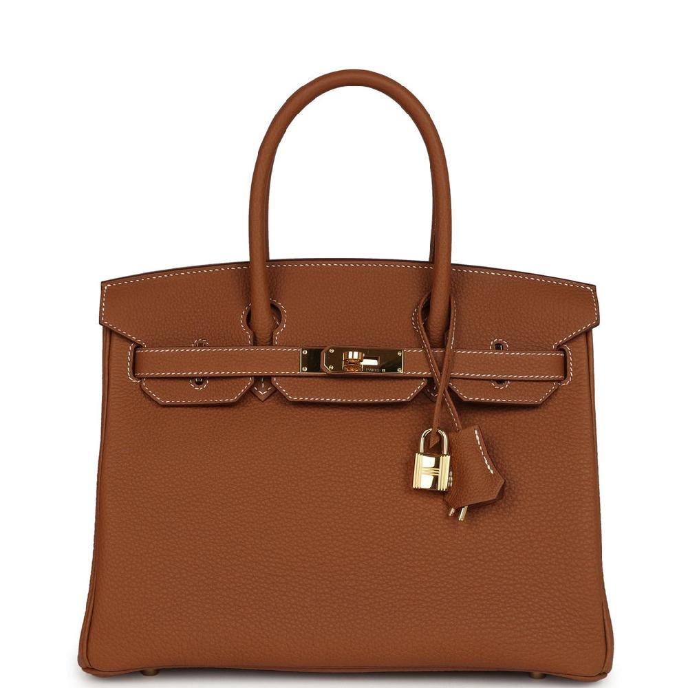 Pre-owned Hermes Birkin 30 Gold Togo Gold Hardware