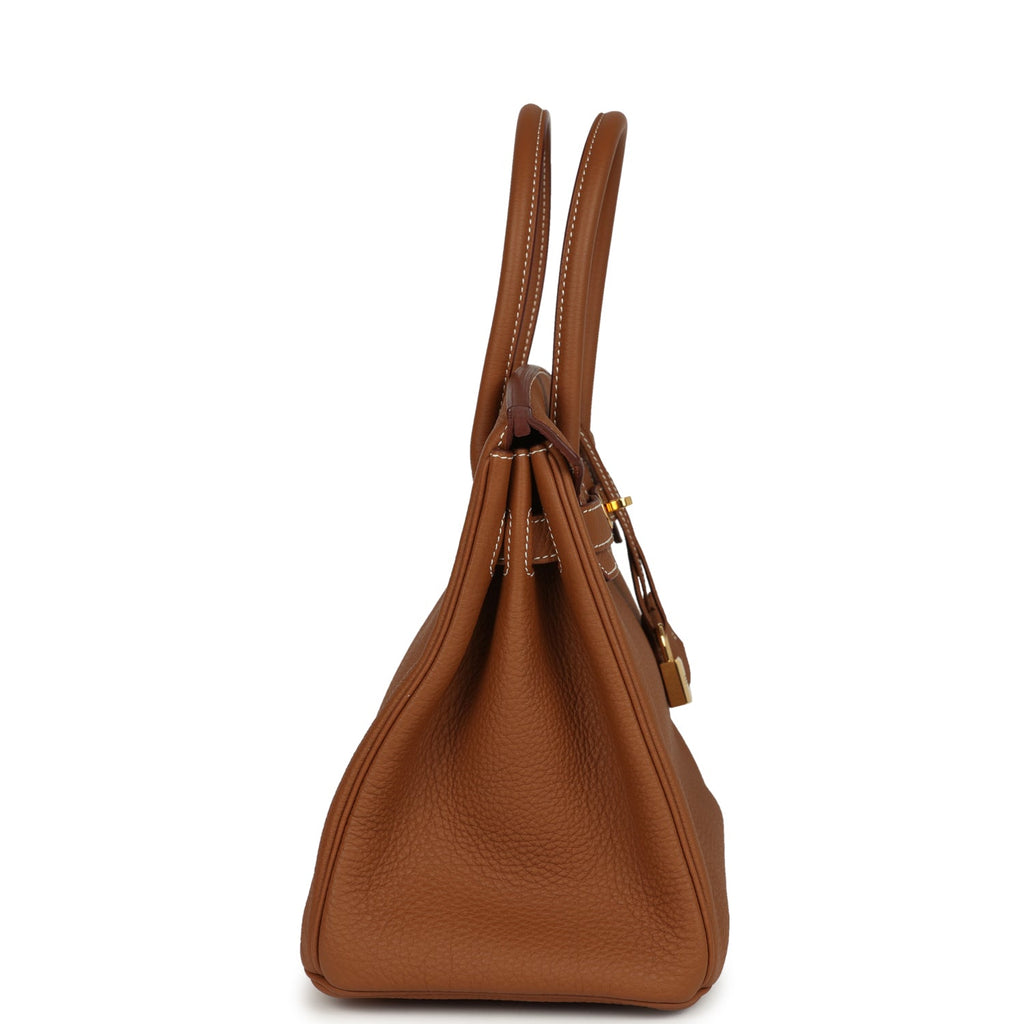 Pre-owned Hermes Birkin 30 Gold Togo Gold Hardware