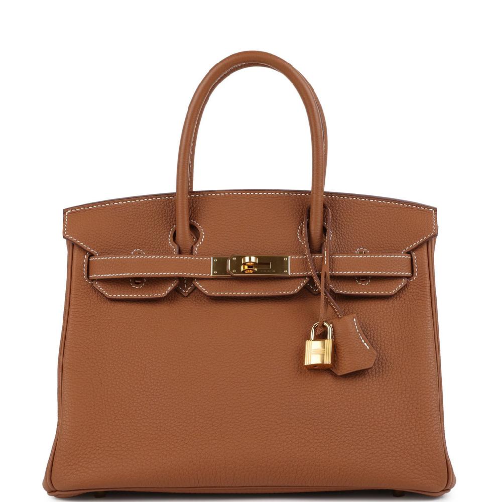 Pre-owned Hermes Birkin 30 Gold Togo Gold Hardware