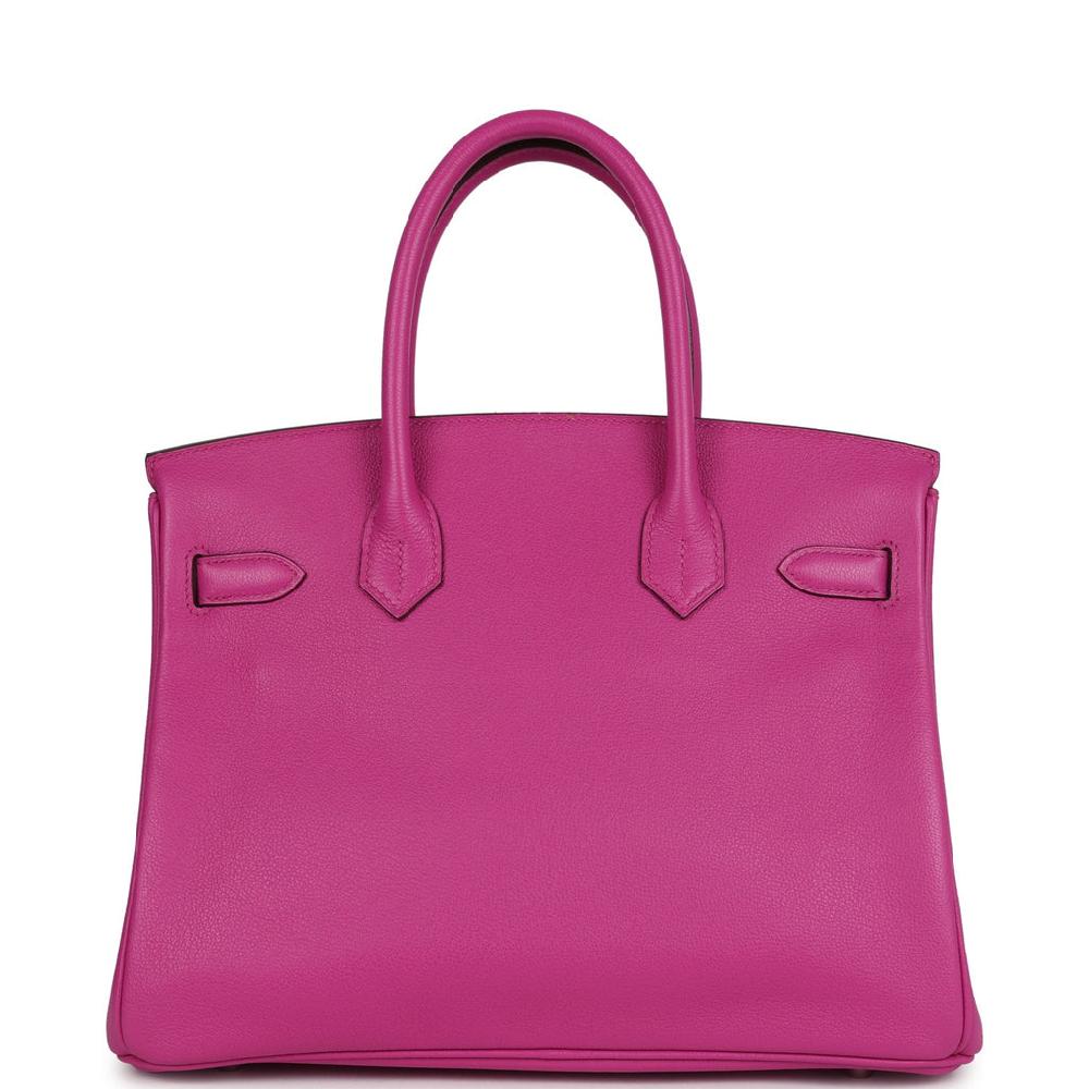 Pre-owned Hermes Birkin 30 Magnolia Novillo Palladium Hardware