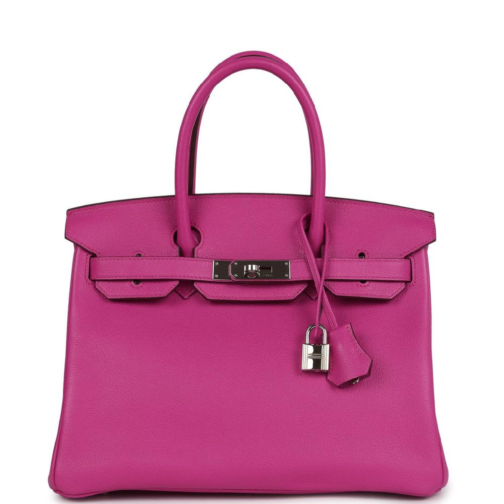 Pre-owned Hermes Birkin 30 Magnolia Novillo Palladium Hardware