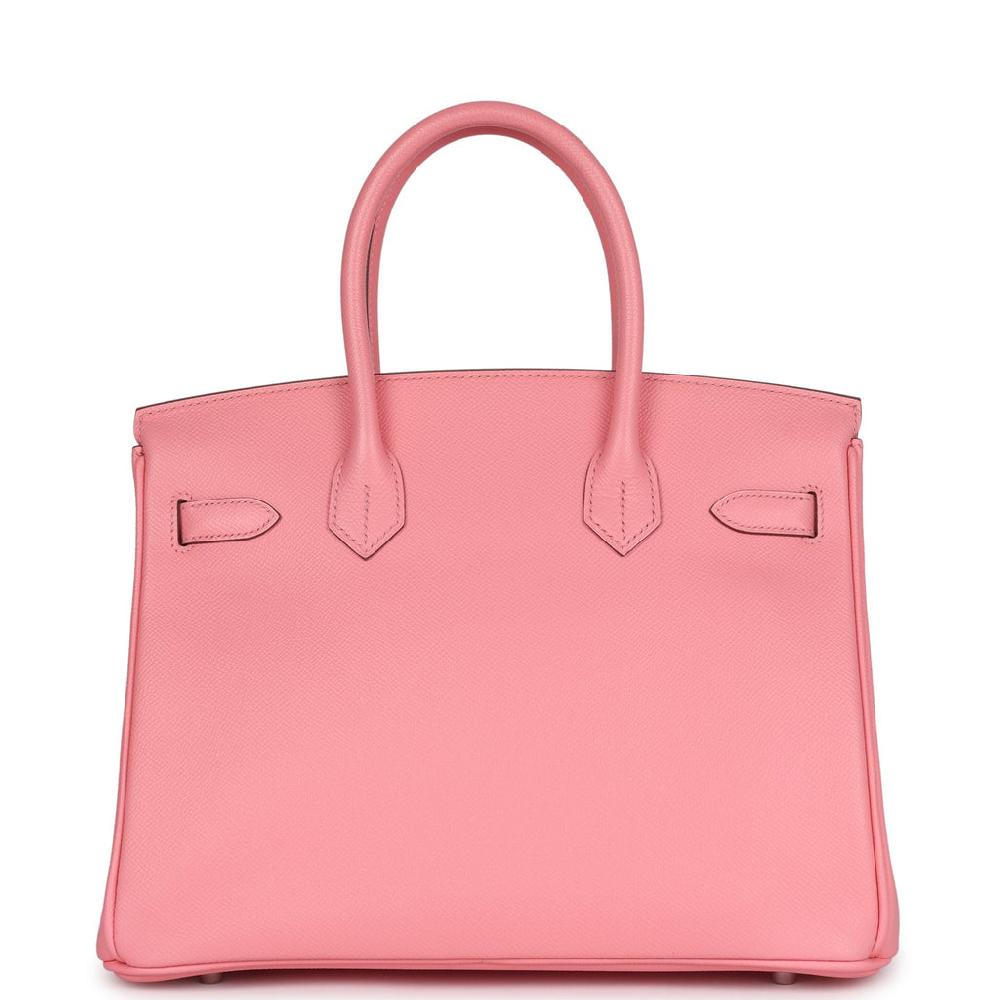 Pre-owned Hermes Birkin 30 Rose Confetti Epsom Palladium Hardware