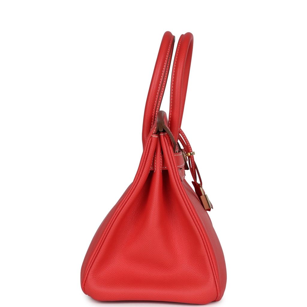 Pre-owned Hermes Birkin 30 Rose Jaipur Candy Epsom Permabrass Hardware