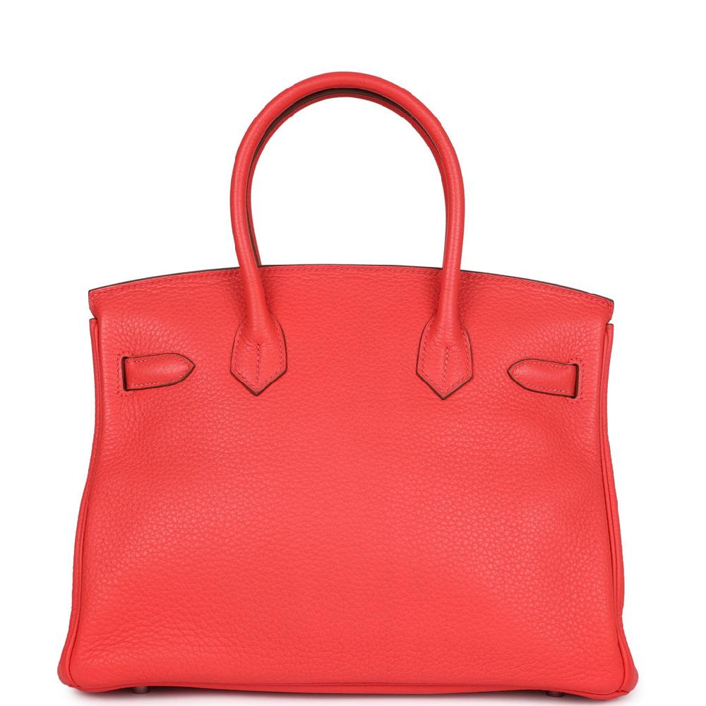 Pre-owned Hermes Birkin 30 Rose Jaipur Clemence Palladium Hardware