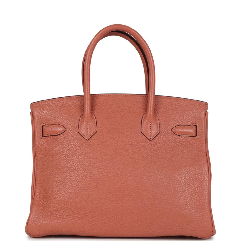 Pre-owned Hermes Birkin 30 Rose Tea Clemence Gold Hardware