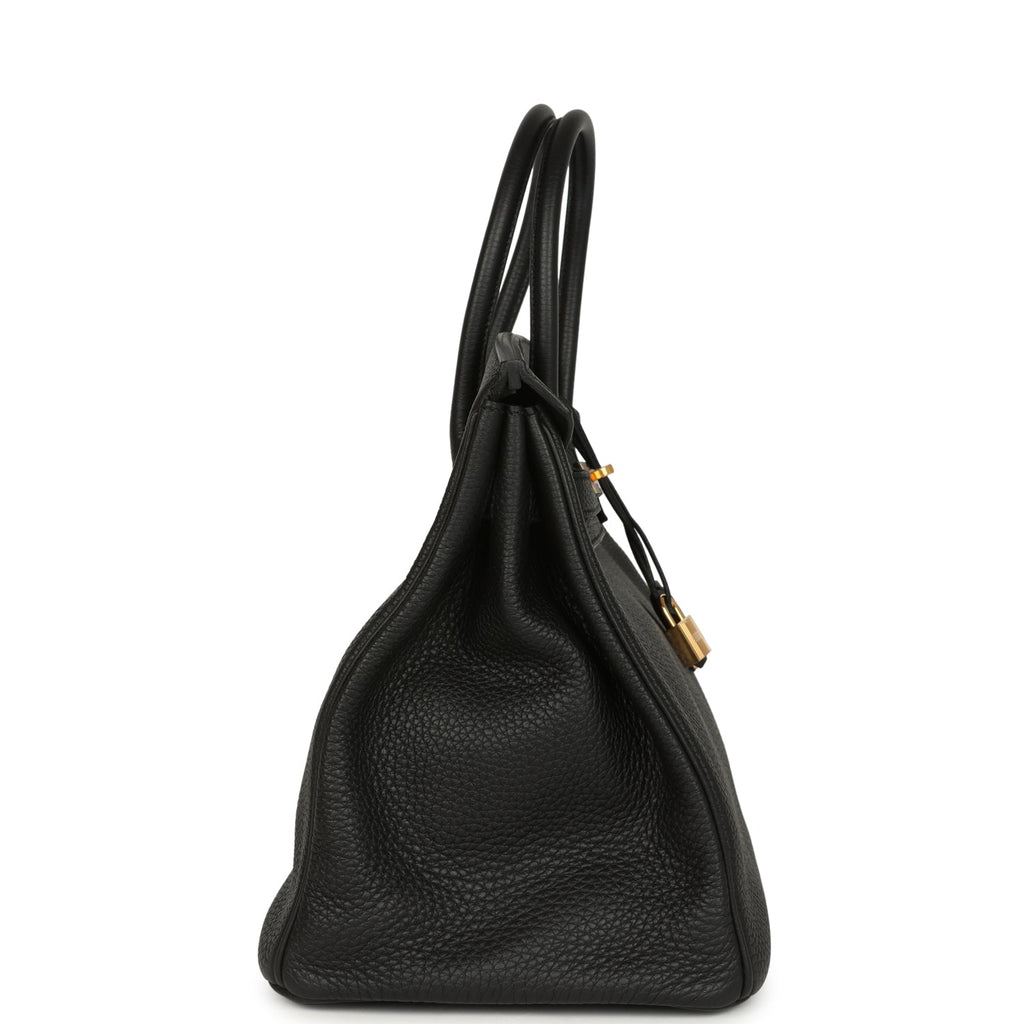 Pre-owned Hermes Birkin 35 Black Togo Gold Hardware