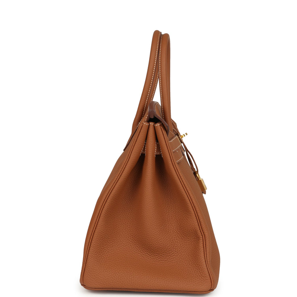 Pre-owned Hermes Birkin 35 Gold Togo Gold Hardware