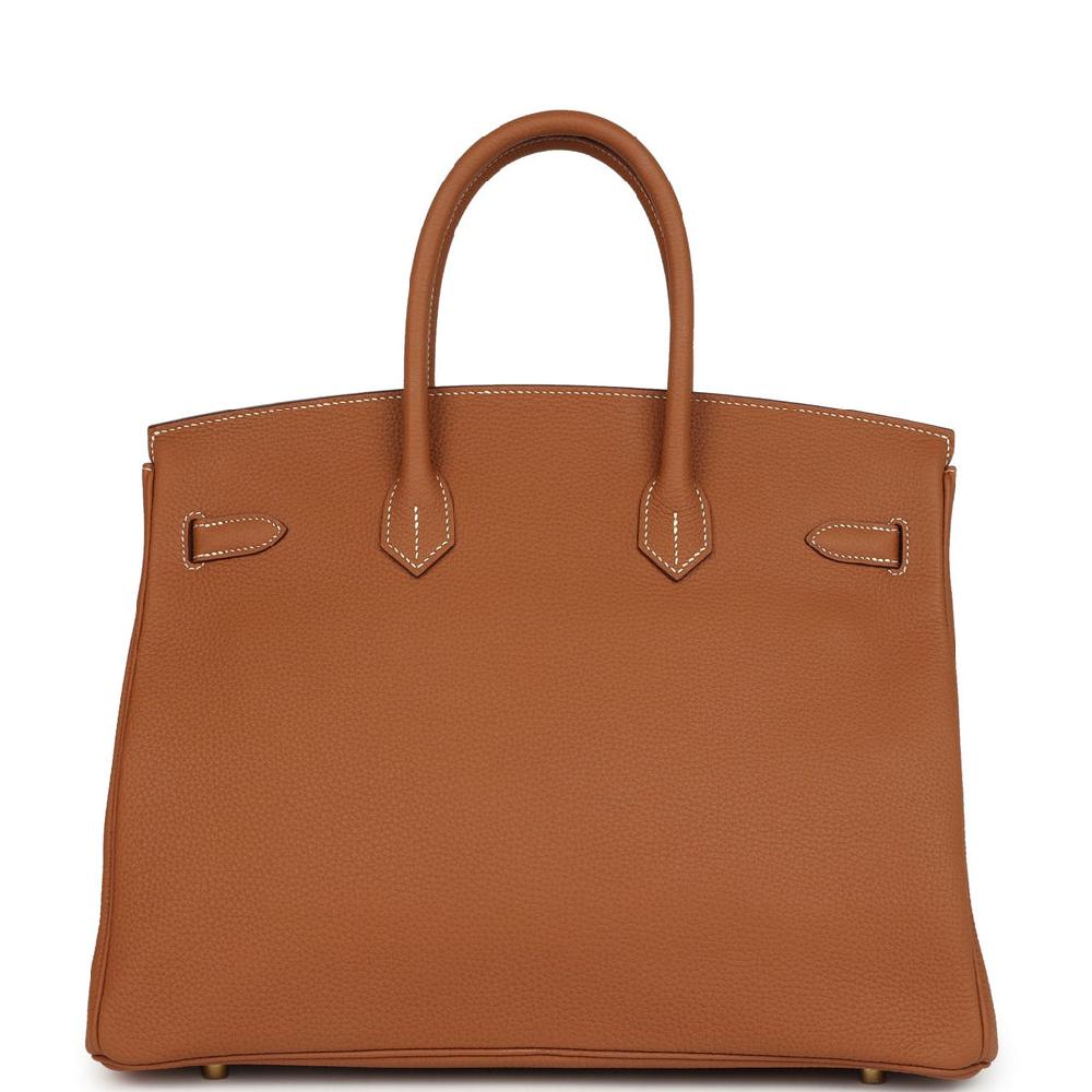 Pre-owned Hermes Birkin 35 Gold Togo Gold Hardware