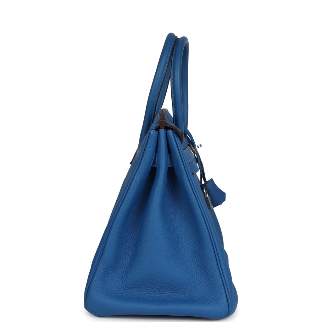 Pre-owned Hermes Birkin 35 Mykonos Togo Palladium Hardware