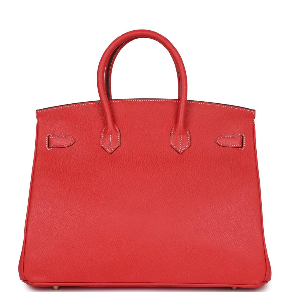 Pre-owned Hermes Birkin 35 Rose Jaipur Candy Epsom Permabrass Hardware