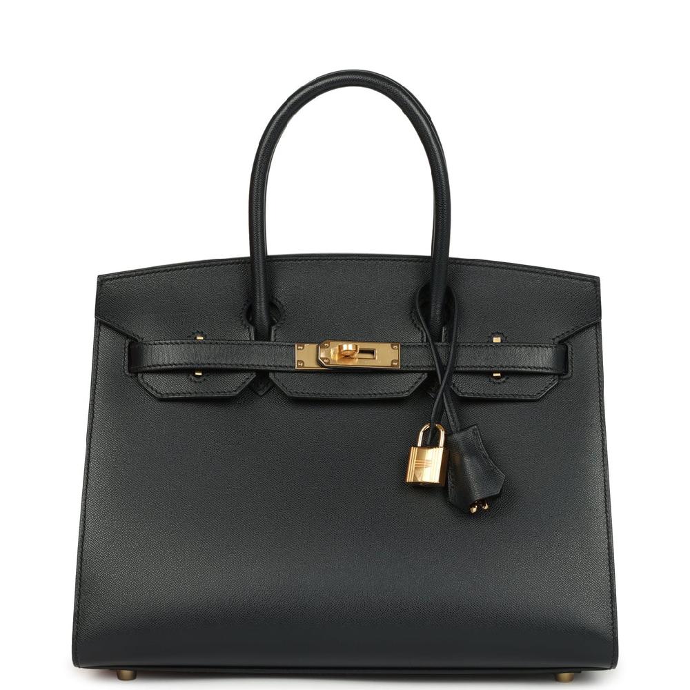 Pre-owned Hermes Birkin Sellier 30 Bleu Minuit Monsiuer Gold Hardware