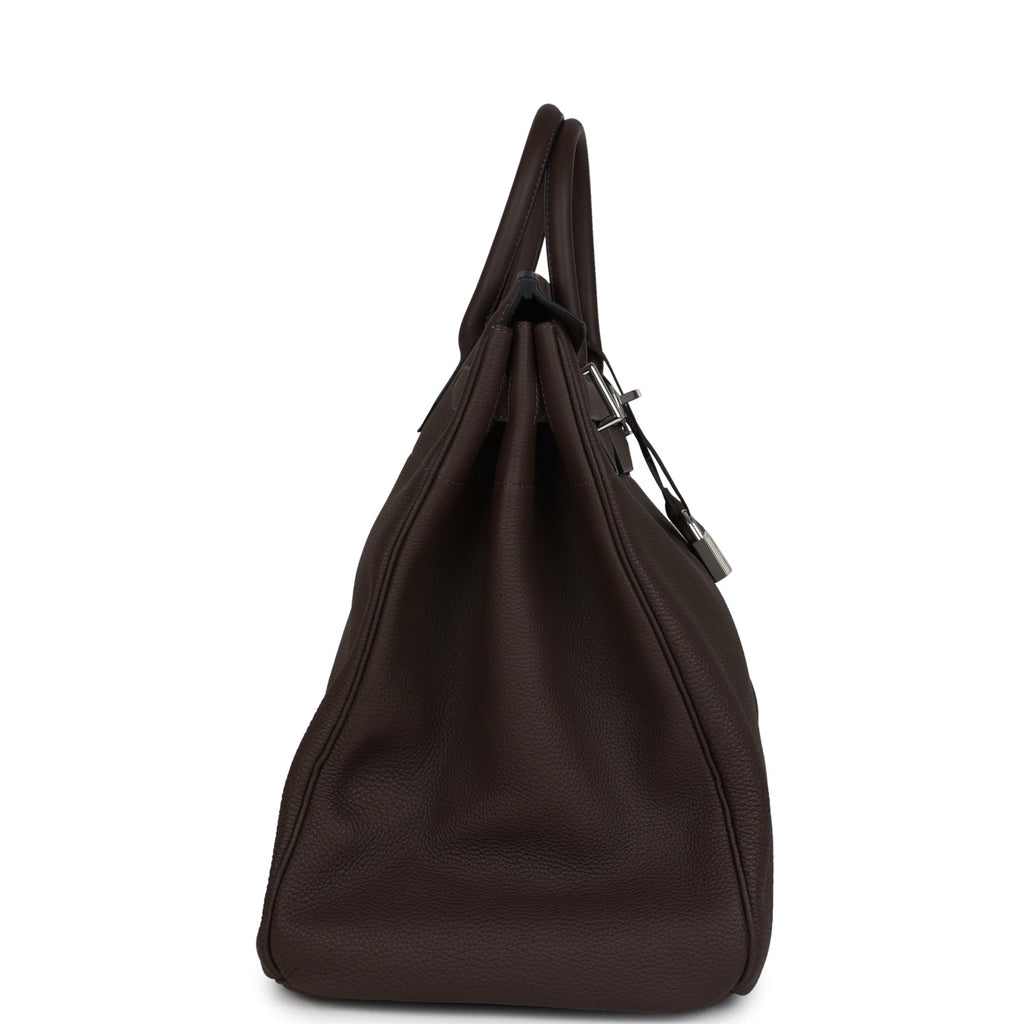 Pre-owned Hermes HAC Birkin 40 Ecorce Togo Palladium Hardware