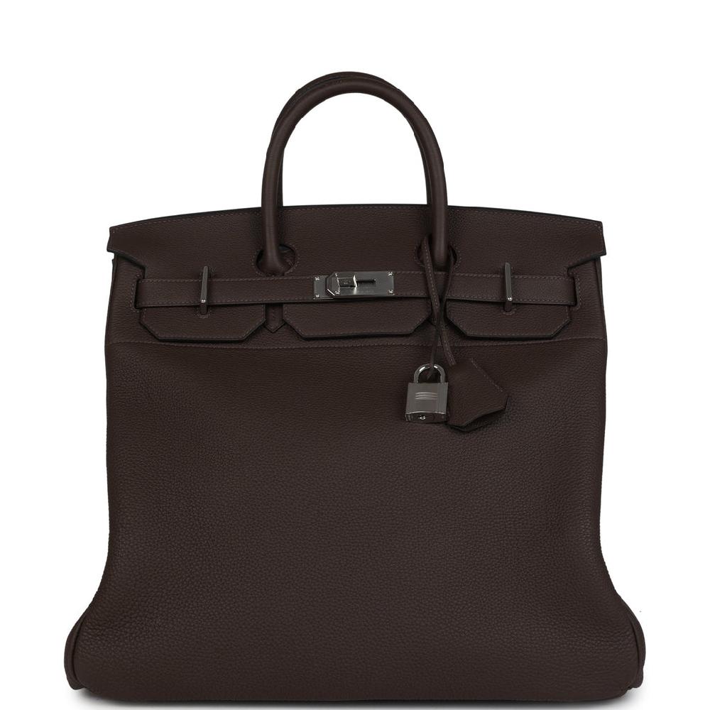 Pre-owned Hermes HAC Birkin 40 Ecorce Togo Palladium Hardware